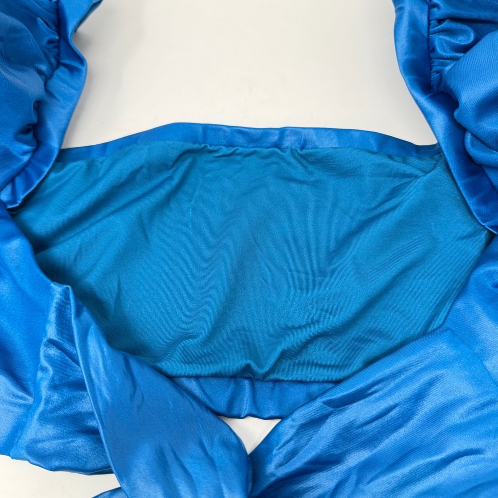 Agua Bendita Calista Nettuno Bikini Top in Blue Size 2XL - Picture 5 of 16